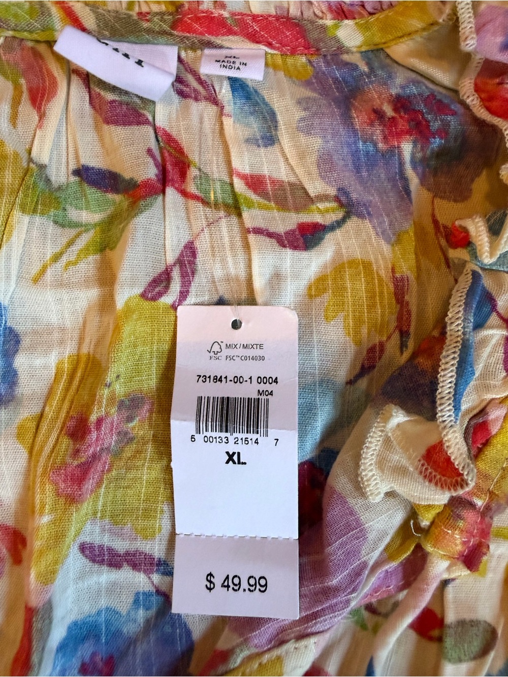 🌸 Colorful Floral Ruffle Blouse 🌸 - Picture 3 of 4